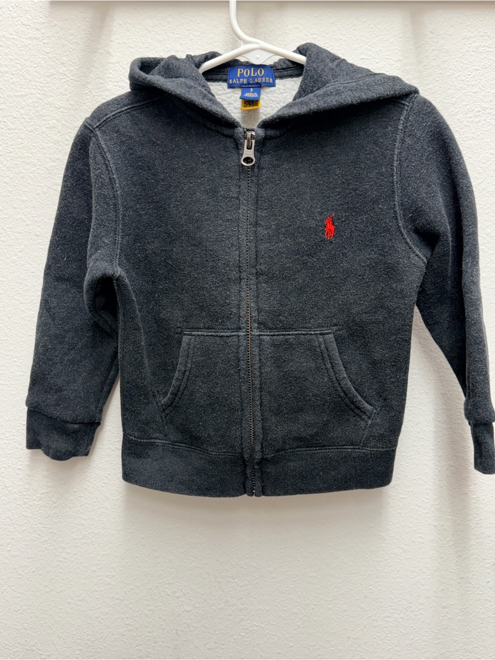 Polo Ralph Lauren Toddler Boys Fleece Full-Zip Hoodie charcoal black Boys Size 3